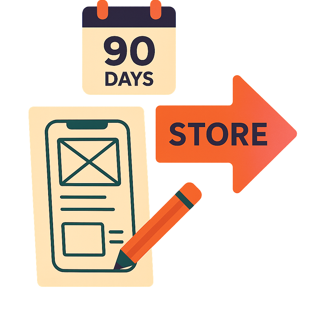Sketch → Store in 90 Days: A Senior-Only Roadmap for Mobile Launch